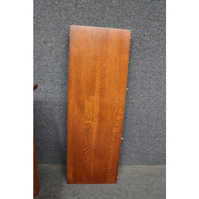 Early 21st Century Stickley Harvey Ellis Mission Oak Extension Dining Table With Two Leaves For Sale - Image 5 of 13