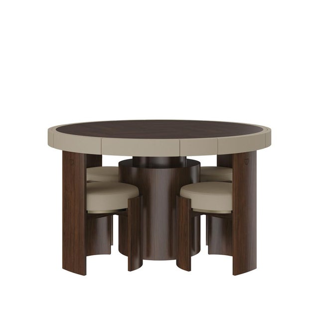 Wellesly Game Table and Chairs by Wood Tailors Club, Set of 5 For Sale - Image 11 of 14