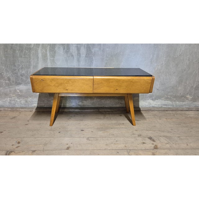 Mid-Century Modern Vintage Sideboard in Oak, Czechoslovakia, 1940s For Sale - Image 3 of 10