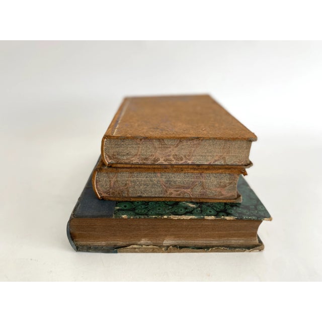 1852 French Leather Books - Set of 3 For Sale In Los Angeles - Image 6 of 12