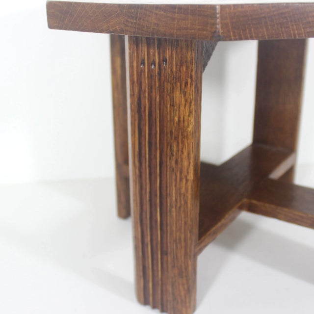 Vintage octagonal oak wood stool or plant stand. Very stylish and well maid. Very useful. Excellent condition with some...