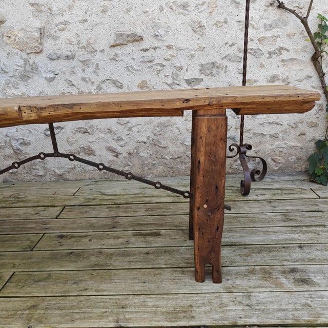 Brutalist Workbench Console, 1890s For Sale - Image 11 of 18