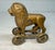 Gold Antique Early 1920s Ac Williams Hand Painted Cast Iron Lion Still Bank on Wheels For Sale - Image 8 of 11