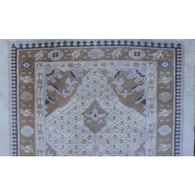 Antique Persian Serab Small Rug in Brown, Tan and Neutrals 3'1 X 5'6 For Sale - Image 11 of 13