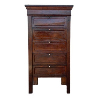 Mid 20th Century French Art Deco Filling Cabinet with Five Folding Fronts For Sale