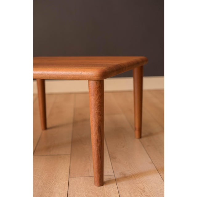 Wood Danish Modern Solid Teak Square Coffee End Table by Glostrup For Sale - Image 7 of 16