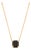 1.82 Carat Natural Black Diamond Solitaire Pendant Necklace in 18k Yellow Gold For Sale
