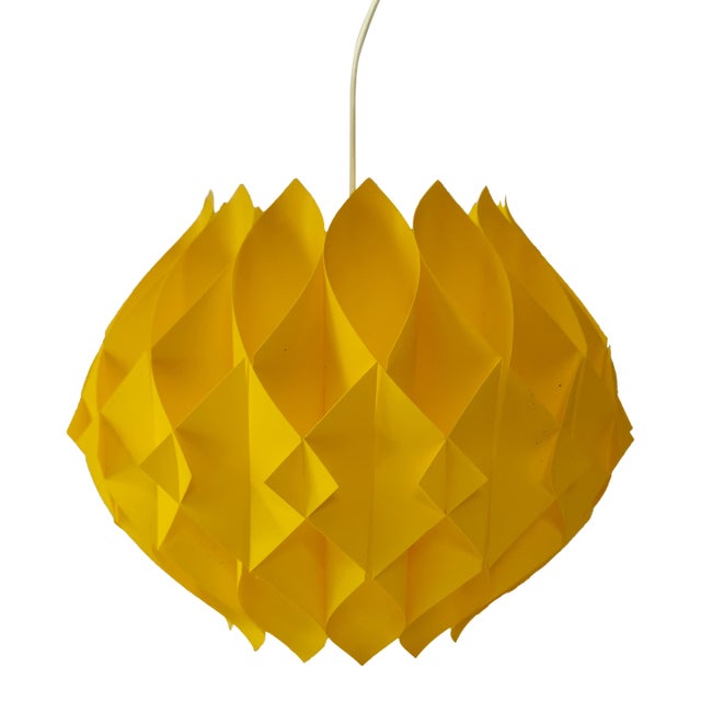 Vintage 1960's Danish Modern Plastic Geometric Hanging Bonita Pendant Lamp For Sale