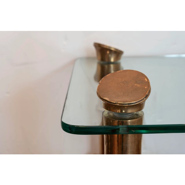 Modern Italian Modern Brass Faux Bamboo Coffee Table For Sale - Image 3 of 8