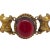 Early Victorian Pinchbeck Gold & Cabochon Garnet Paste Link Bracelet For Sale In Charleston - Image 6 of 6