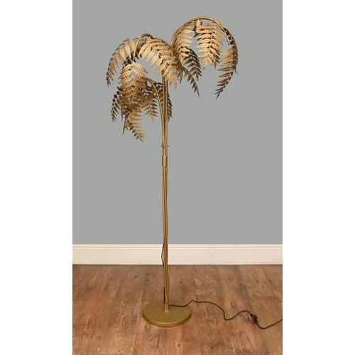 Hollywood Regency Hollywood Regency Palm Floor Lamp For Sale - Image 3 of 10