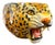1970s Monumental Sculptural Leopard Head Cachepot – Hand Painted Ceramic – Hollywood Regency Statement Object For Sale