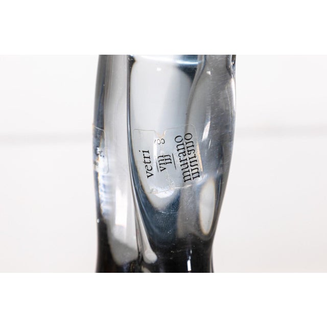 Glass Elio Raffaeli for Salviati Murano Glass Clear Sculpture of a Figurative Woman For Sale - Image 7 of 10
