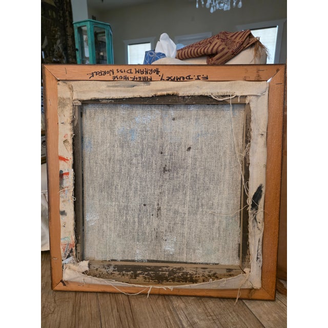 Textile Mid Century Modern Harbor Scene in Norfolk by f.j. Dempsey For Sale - Image 7 of 8