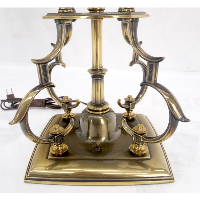 Mid 20th Century Like NEW Pair of Fine Stifel Brass Table Lamps Mid Century Modern MINT! For Sale - Image 5 of 12