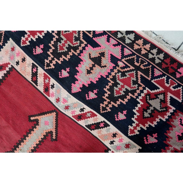1960s, Handmade Vintage Afghan Herati Kilim 5.2' X 12.1' For Sale - Image 14 of 14