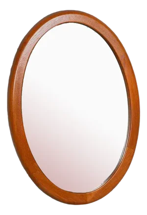 Vintage Deens Mirror with Teak Frame