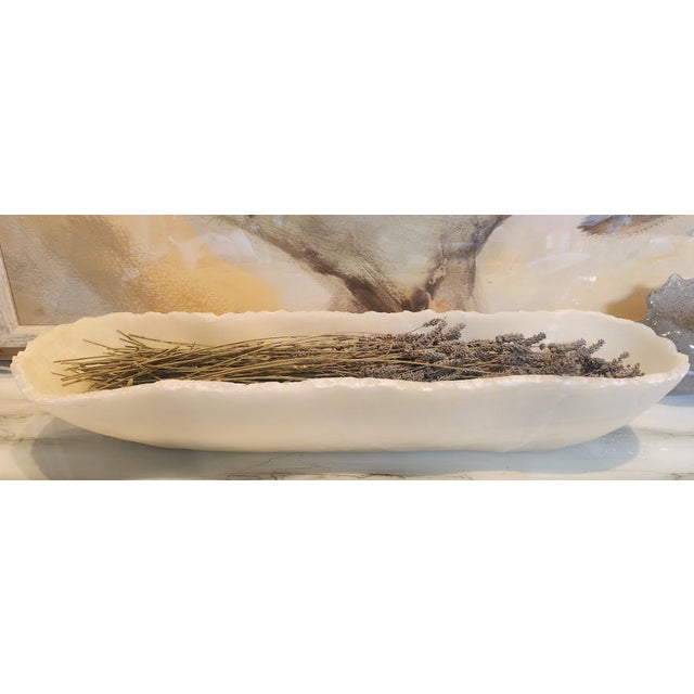 White Stone Trough - appx. 28" x 7" x 5"H