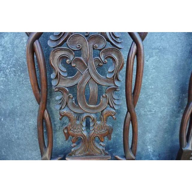 Late 19th Century Late 19th Century Mexican Colonial Chippendale Set of Three Dining Chairs For Sale - Image 5 of 8