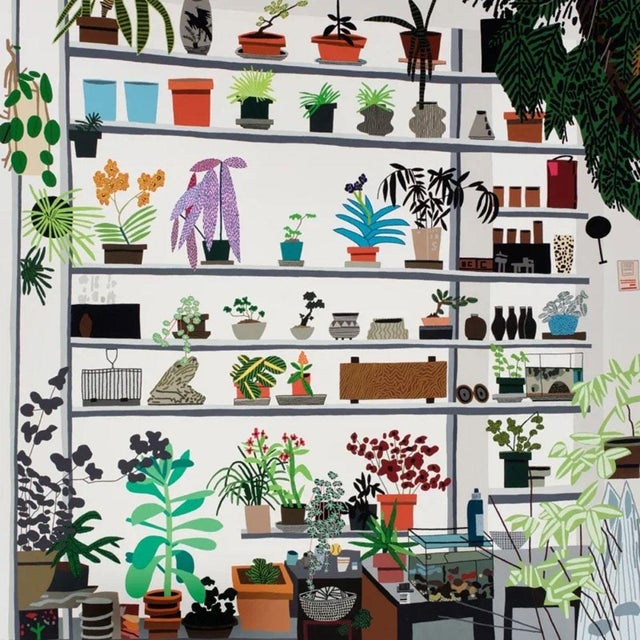 Jonas Wood Large Shelf Still Life Official Exhibition Poster For Sale