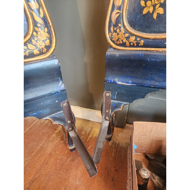 Incredible Pair of 19th Century Hand Painted Twin Beds. For Sale - Image 13 of 15
