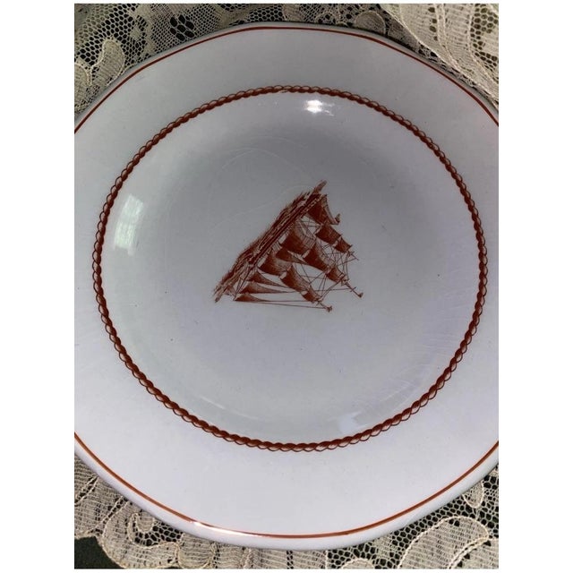 1970s WEDGEWOOD.Flying Cloud Rust George Town Collection Porcelain Dinner Service For Sale In Miami - Image 6 of 12