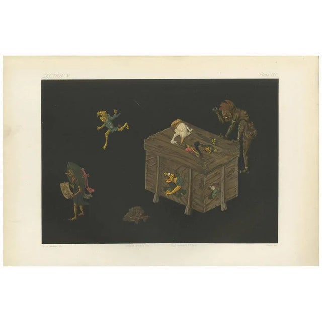 Grotesque Fantasies in Vibrant Detail, 1884, Paper For Sale - Image 6 of 6