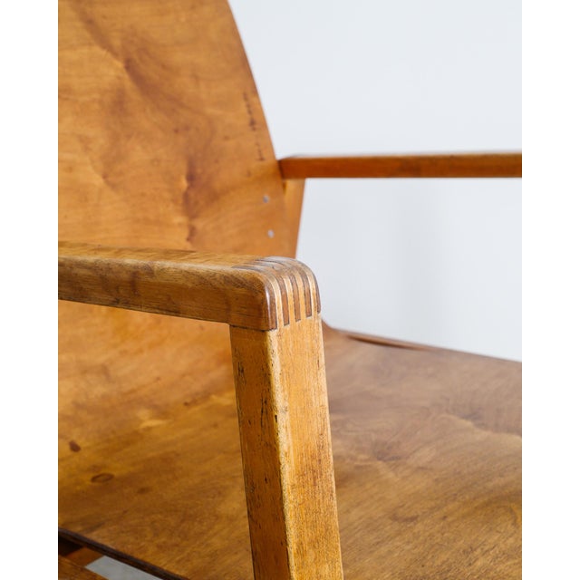 Wood Vintage Finnish Wooden No 51 Hallway Chair by Alvar Aalto, 1930s For Sale - Image 7 of 9