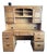 Vintage Solid Oak Desk With Hutch For Sale