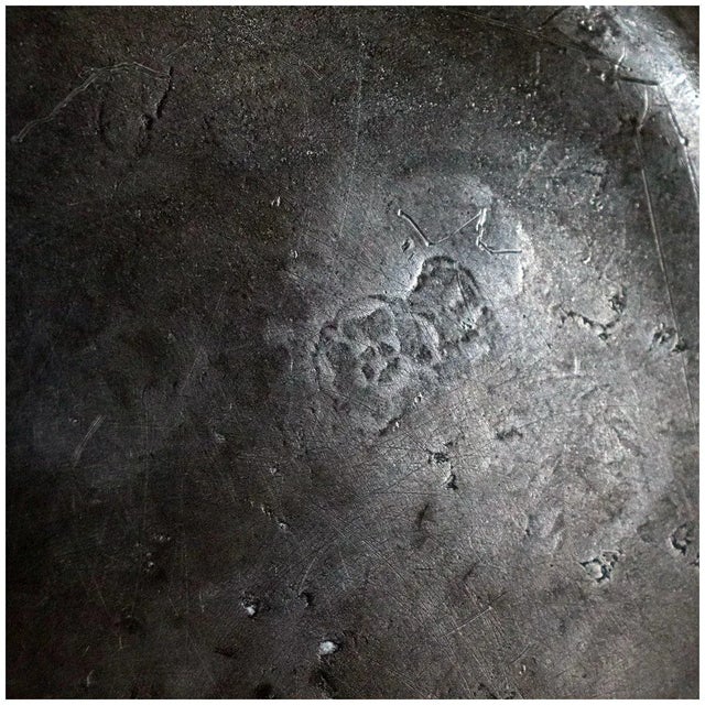 Traditional 19th Century Continental Pewter Wavy Edge Multi-reed Plate For Sale - Image 3 of 5