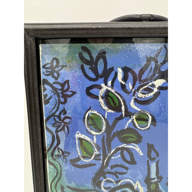 Mid-Century Modern 1962 Marc Chagall “The Candlestick” Original Color Lithograph, Jerusalem Windows For Sale - Image 3 of 12