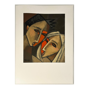 "Embrace" by Hammel – Bold Modern Expression in Mixed Media