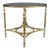 Italian Neoclassical Solid Brass Round Center Table With Glass Top For Sale