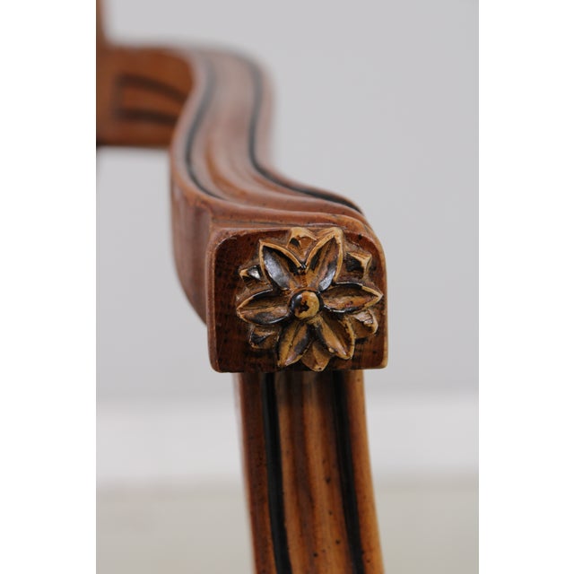 Vintage Mahogany Federal Style Spiderback Armchair For Sale - Image 15 of 16