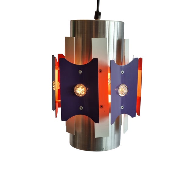 Funky Space Age Hanging Lamp attributed to Lakro, 1970s For Sale - Image 10 of 14