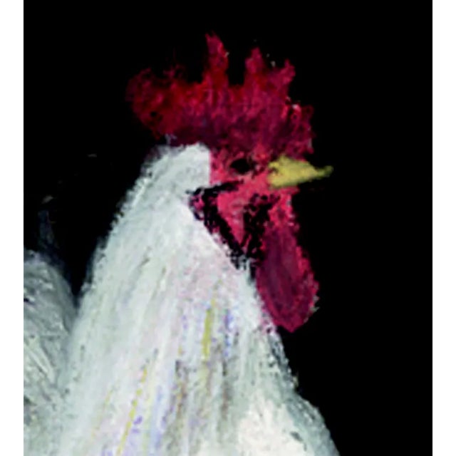 Rooster & Hen, Original Pastel Painting, Wall Art, by Van Ness For Sale - Image 4 of 13