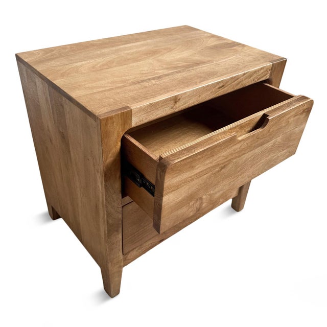 2020s Natural Conroy Wood Nightstand For Sale - Image 5 of 9