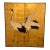Late 20th Century Chinese Two-Panel Screen With Cranes For Sale