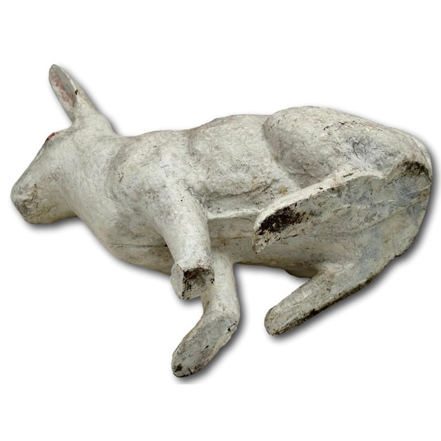 Very Large & Heavy Antique American Rustically Aged Cast Iron Rabbit Garden Ornament or Doorstop - Circa 1920s For Sale - Image 17 of 18