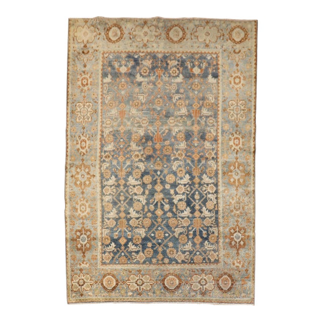 Early 20th Century Accent Persian Malayer Rug - 4'3" x 5'11" For Sale