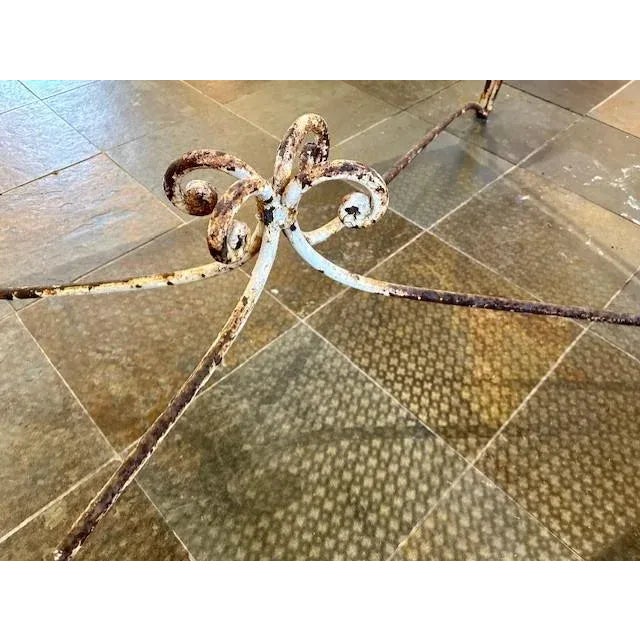 Antique Glass + Iron Table Paris Circa 1920"s For Sale - Image 9 of 12