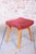 Mid-Century Stool in Upholstery and Beech, Slovakia, 1960s For Sale - Image 3 of 9