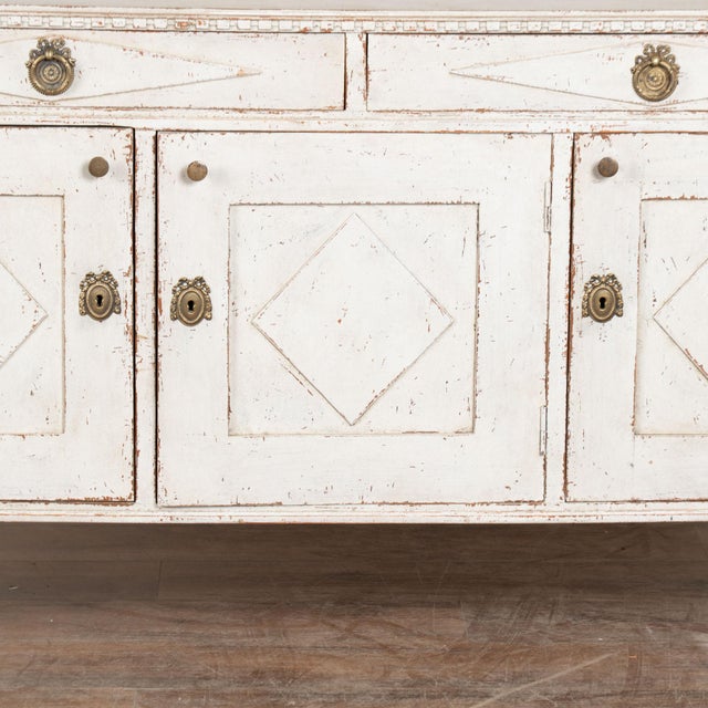 19th Century White Swedish Gustavian Style Sideboard Buffet For Sale - Image 10 of 15