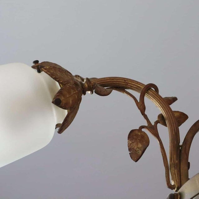 Metal Liberty Chandelier in Metal and Glass For Sale - Image 7 of 10