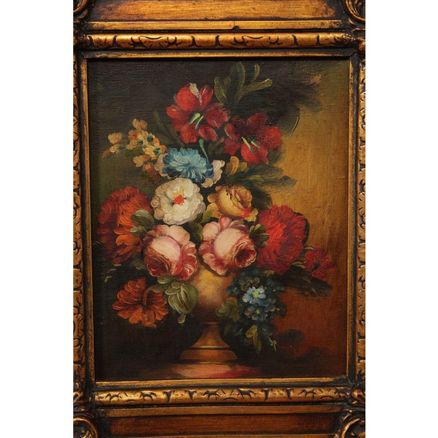 Artist Signed Belgian Floral Still-Life Painting For Sale - Image 9 of 12