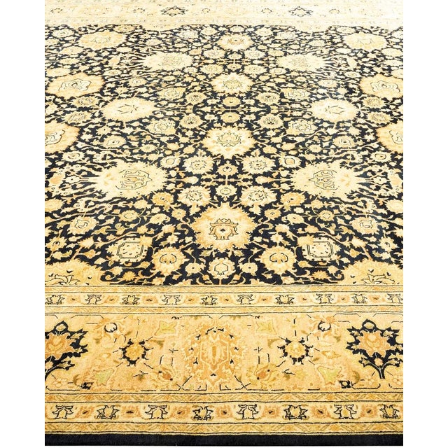 Solo Rugs Mogul, One-of-a-Kind Hand-Knotted Area Rug in Black, 7' 10" x 10' 7" For Sale - Image 4 of 8