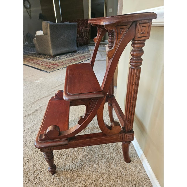 Late 20th Century Edwardian Style Library Steps For Sale In Indianapolis - Image 6 of 11