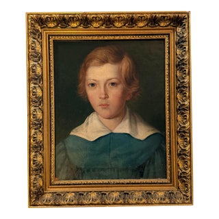 Young Dutch Man in a Green Shirt Oil on Panel, 19th-Century Holland For Sale