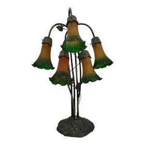 Vintage Five Light Trumpet Shade Lamp