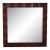 Baker Modern Design Cherry Framed Square Mirror For Sale